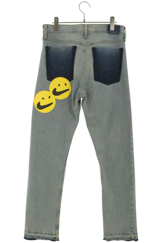 BYROWEN Smile Patch Denim Pants Blue Size 30