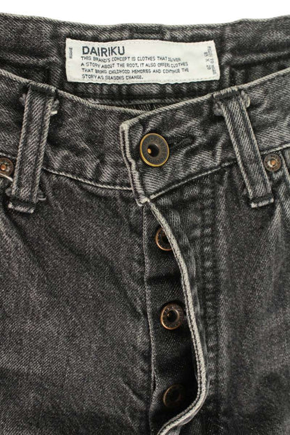 DAIRIKU 25SS Washed Flare Denim Pants Black Size 29
