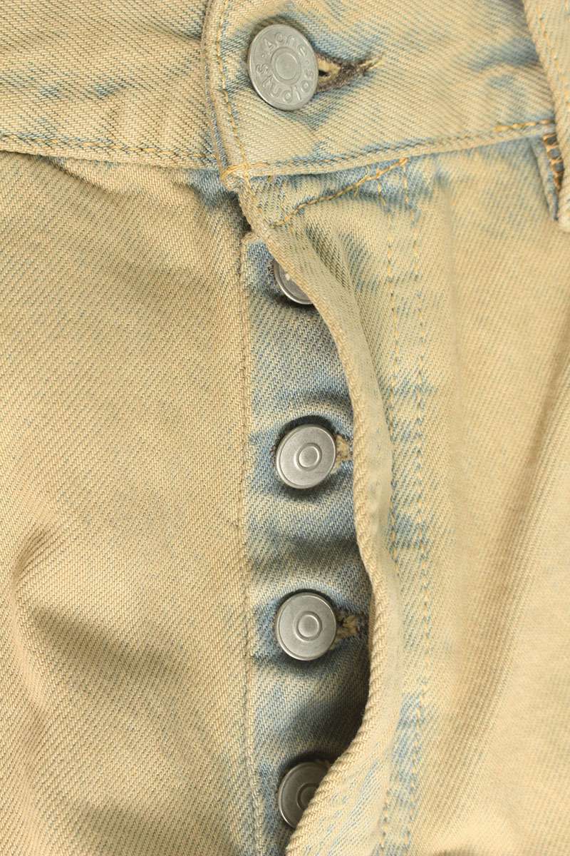 Acne Studios Vintage Flare Wide Denim Pants Blue x Brown Size 31