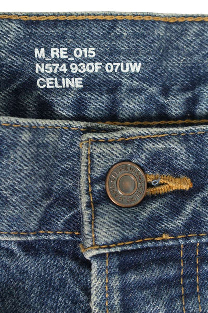 CELINE Indigo Cotton Straight Denim Pants Size 34