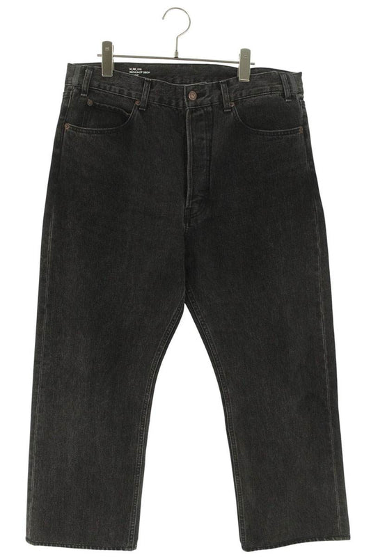 CELINE Black Cotton Straight Denim Pants Size 34