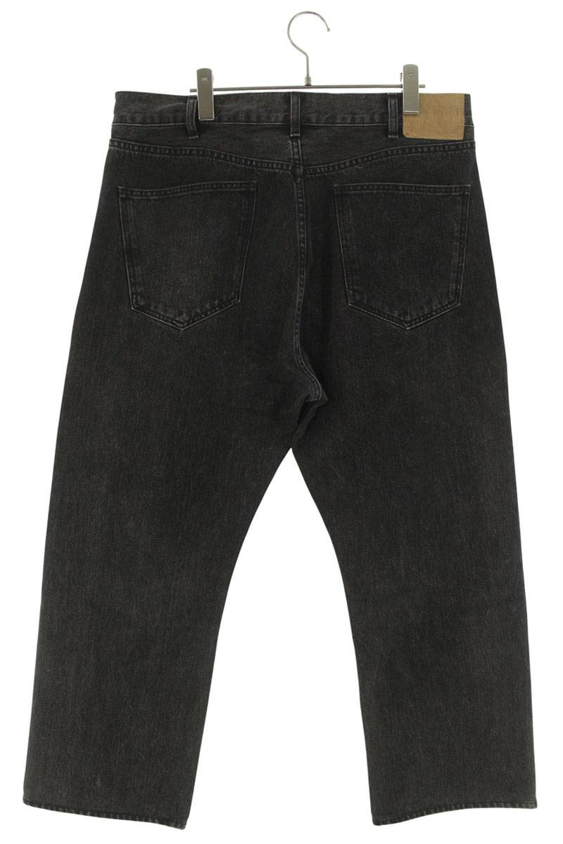 CELINE Black Cotton Straight Denim Pants Size 34
