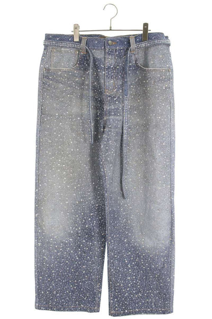 Birth of Royal Child Rhinestone Well-Washed Denim Pants Size XXL