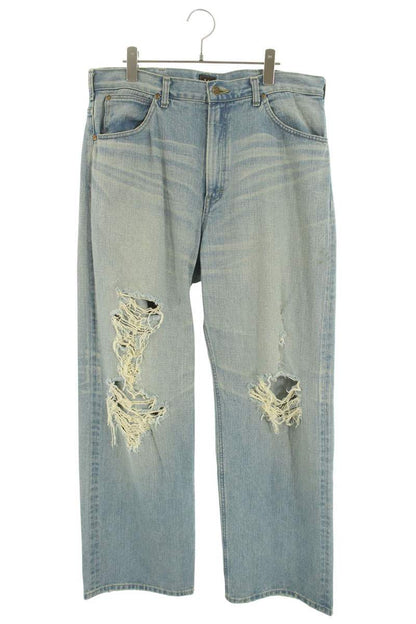 BEAMS x Lee Blue Distressed Denim Pants Size 36