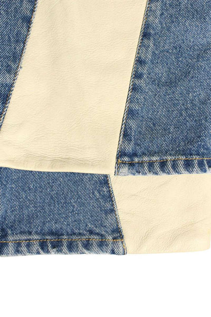 1989 STUDIO Multi Back Leather Panel Denim Size 28