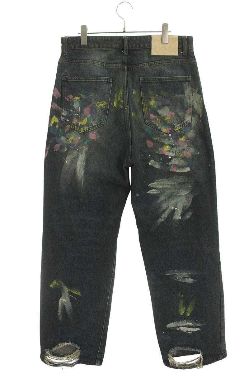 Basketcase Lax baggy denim paint splatters Distressed Pants Size 32