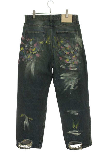 Basketcase Lax baggy denim paint splatters Distressed Pants Size 32