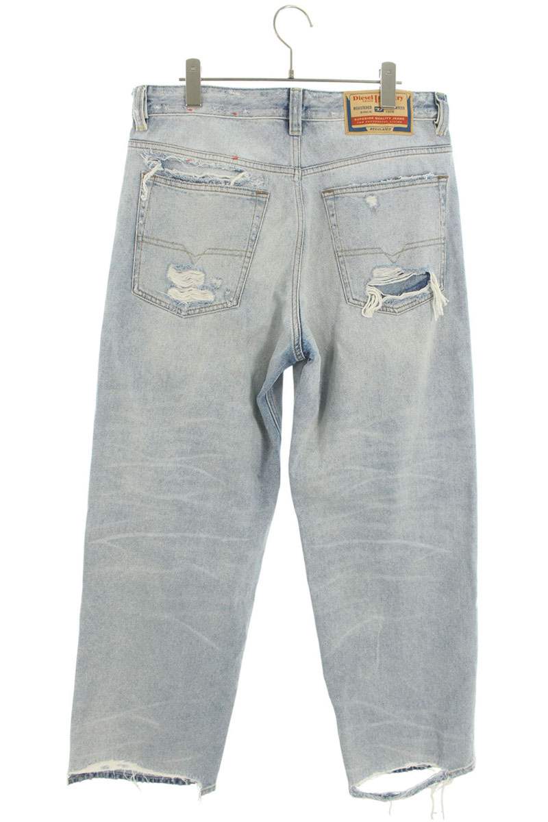 DIESEL D-MACRO Distressed Relaxed Fit Denim Pants Size 30