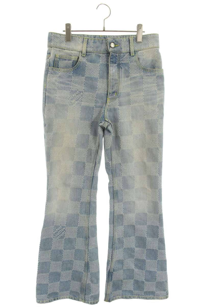 LOUISVUITTON 24SS Damier Bootcut Denim Pants Indigo Size 11