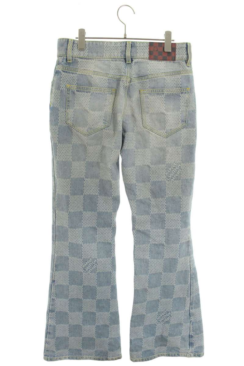 LOUISVUITTON 24SS Damier Bootcut Denim Pants Indigo Size 11