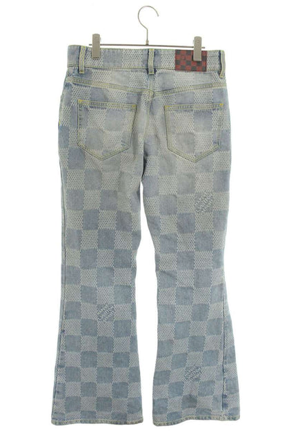 LOUISVUITTON 24SS Damier Bootcut Denim Pants Indigo Size 11