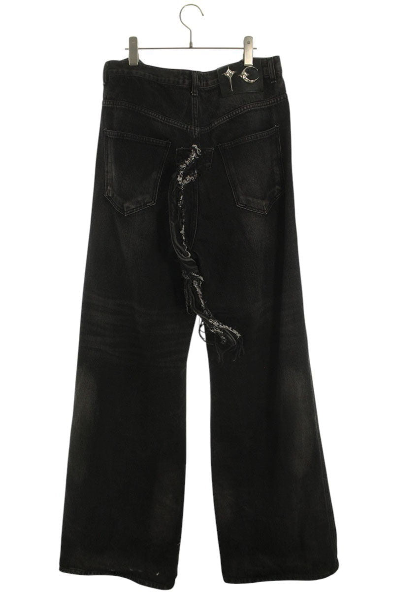 THUG CLUB 24AW CHIMERA PANTS Back Adorned Black Size 36