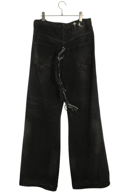 THUG CLUB 24AW CHIMERA PANTS Back Adorned Black Size 36