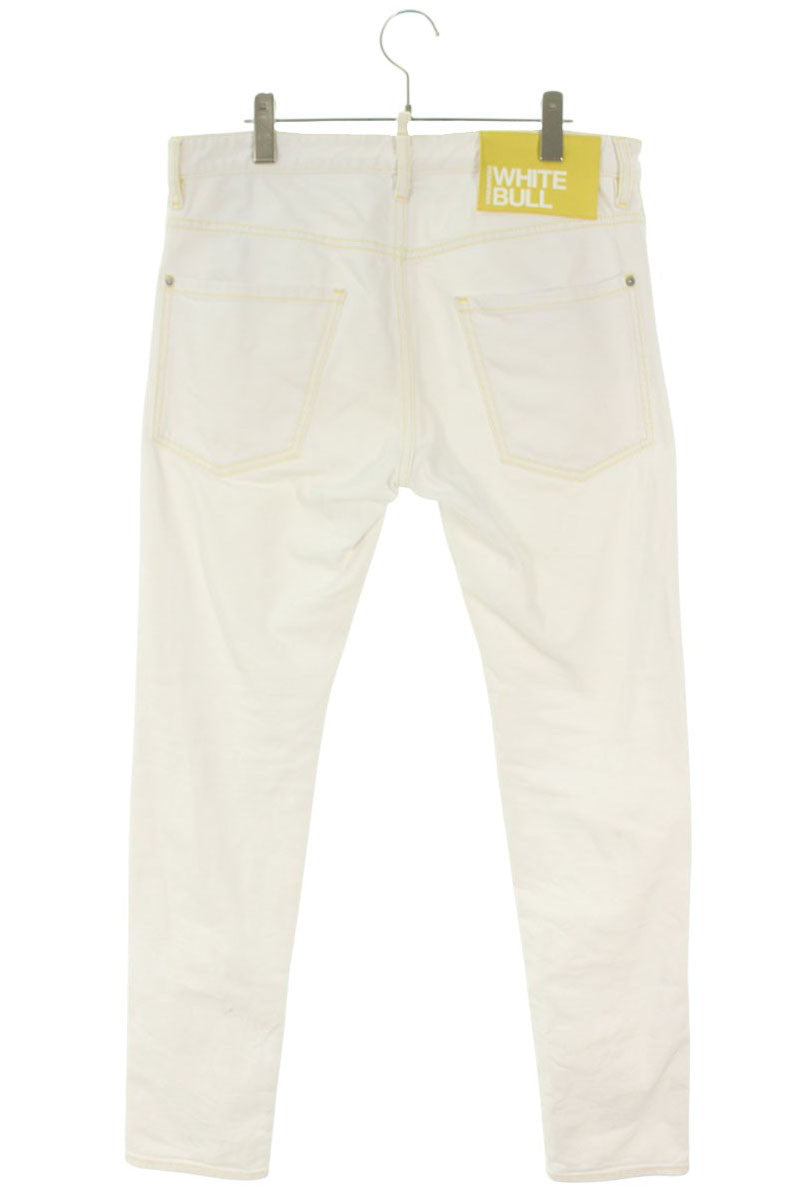 DSQUARED2 S74LB1279 White Skinny Denim Pants Size 33