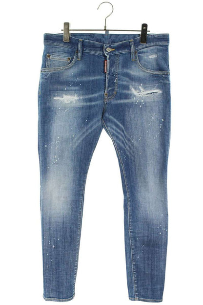 DSQUARED2 25SS Distressed Stretch Denim Pants Indigo Size 34