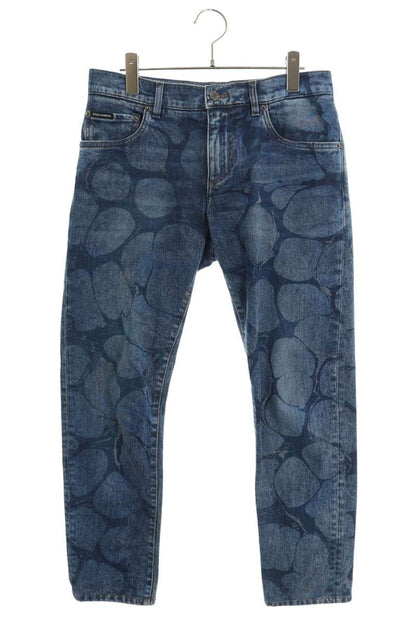 DOLCE & GABBANA 21SS All-Over Print Skinny Denim Size 33