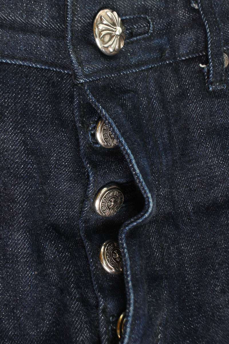 Chrome Hearts Cross Ball Button Straight Denim Size 32