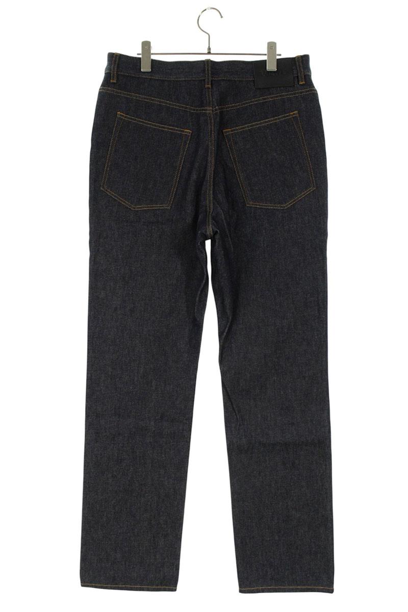 LOEWE High-Rise Straight Denim Pants Blue Size 36