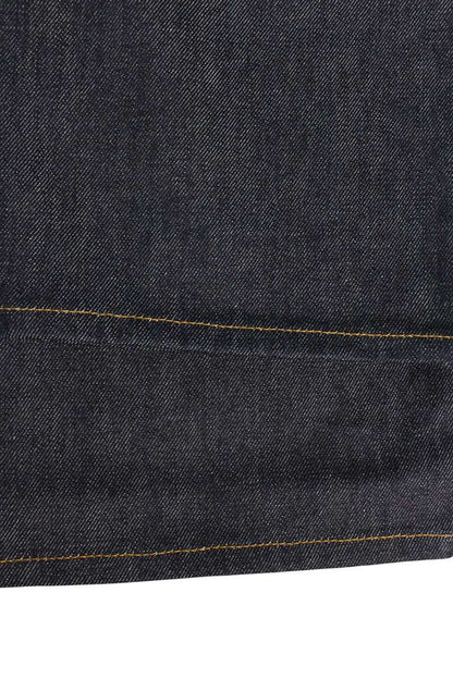 LOEWE High-Rise Straight Denim Pants Blue Size 36