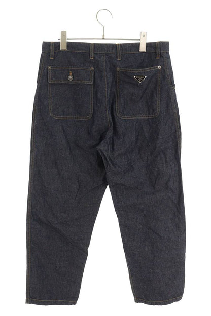 PRADA Triangle Logo Chambray Denim Jeans Size XS