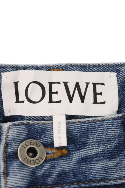 LOEWE Anagram Embroidered Denim Pants Blue Size 33