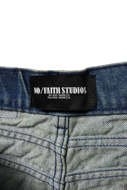 NO/FAITH STUDIOS ITALY OCEAN LOOSE CUT Jeans Blue Size S