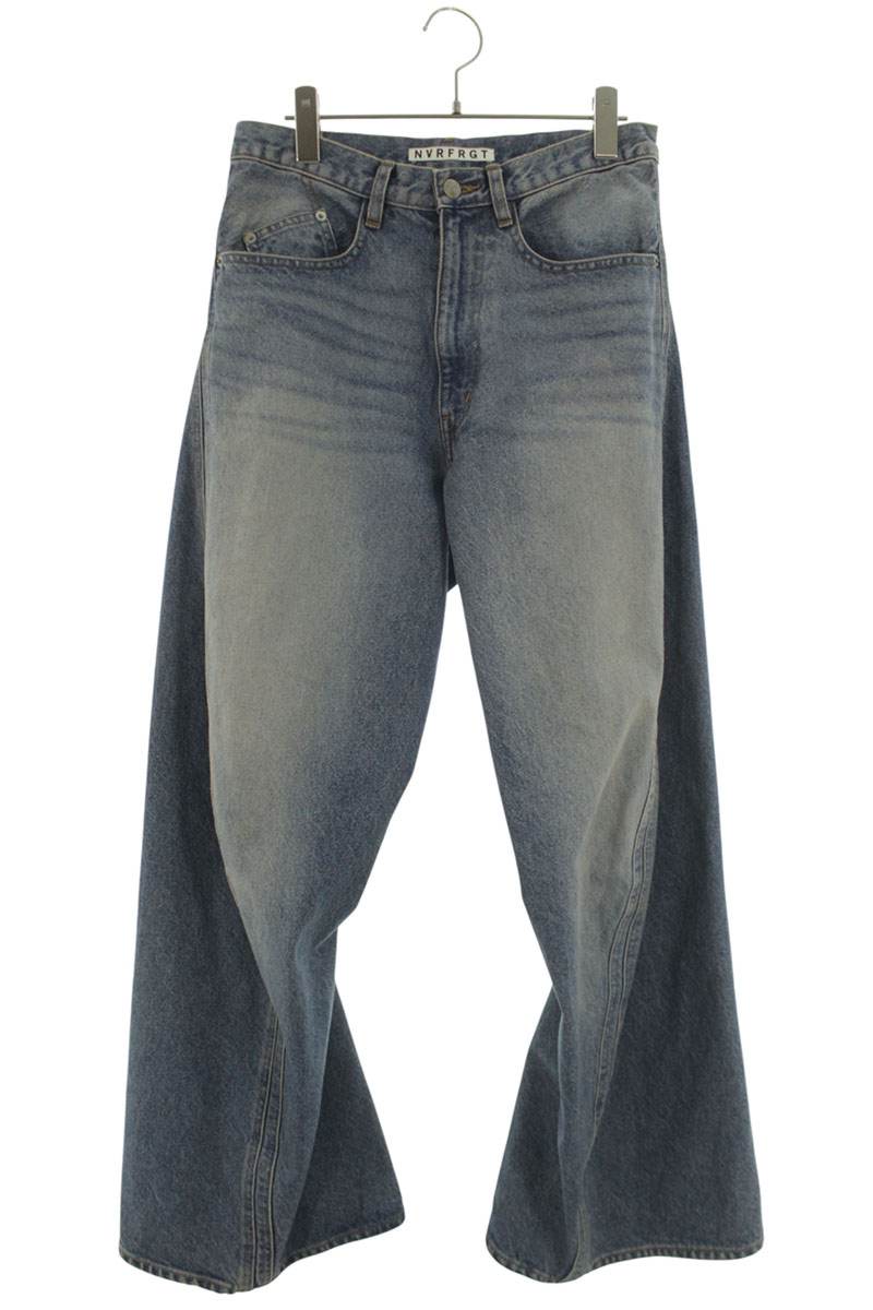NVRFRGT 3D Twisted Wide Denim Pants Indigo Size 30