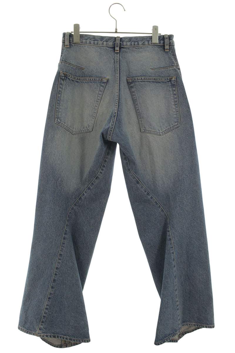 NVRFRGT 3D Twisted Wide Denim Pants Indigo Size 30