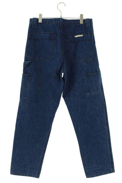 Chrome Hearts Cross Button Fatigue Denim Pants Blue Size 32