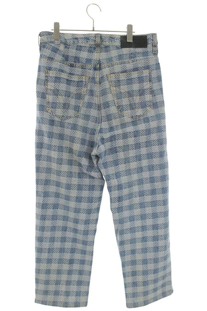 AMI Alexandre Mattiussi Check Pattern Denim Indigo Size 29