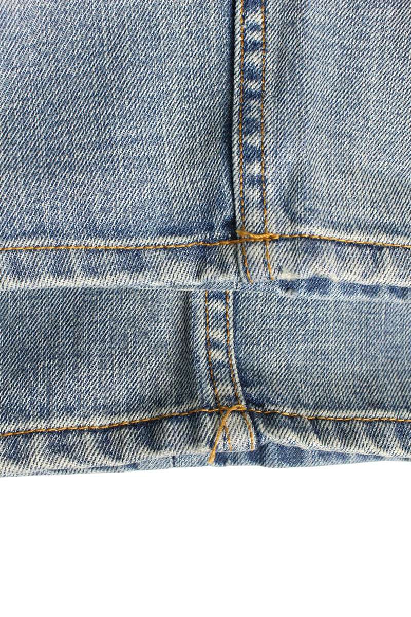 MUSO KUSO ROMAN STRAIGHT JEANS Print Denim Pants Blue x White Size 32