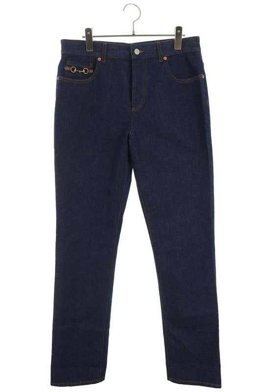 GUCCI Horsebit Denim Pants Indigo Size 34