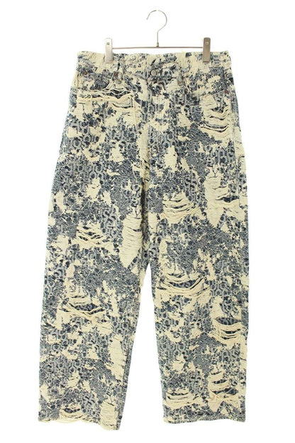 ACNE STUDIOS 25AW U Denim Distressed Monogram Blue Size 34