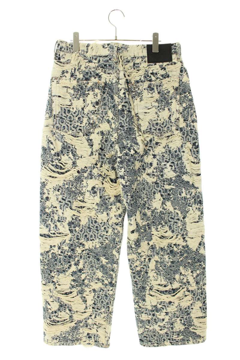 ACNE STUDIOS 25AW U Denim Distressed Monogram Blue Size 34