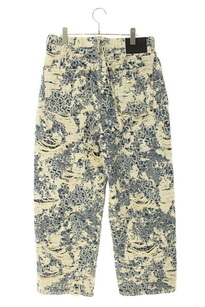 ACNE STUDIOS 25AW U Denim Distressed Monogram Blue Size 34