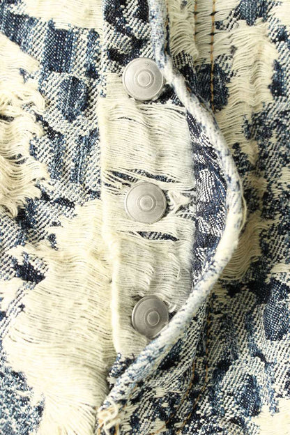 ACNE STUDIOS 25AW U Denim Distressed Monogram Blue Size 34