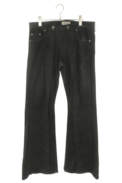 NO MASS PROD. Coated Flare Denim Pants Size 36