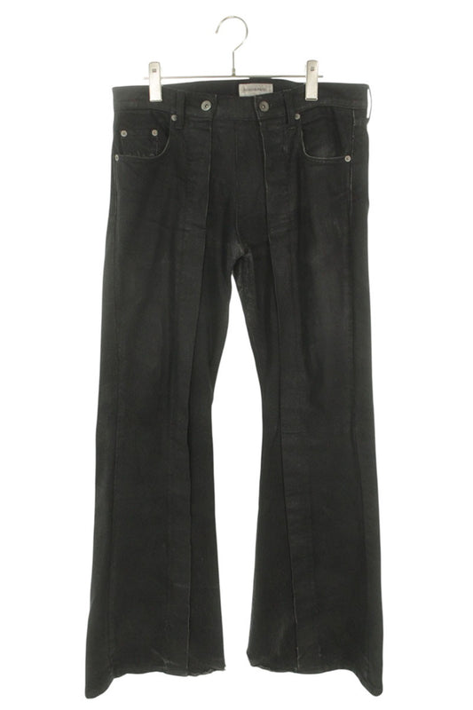 NO MASS PROD. Coated Flare Denim Pants Size 36