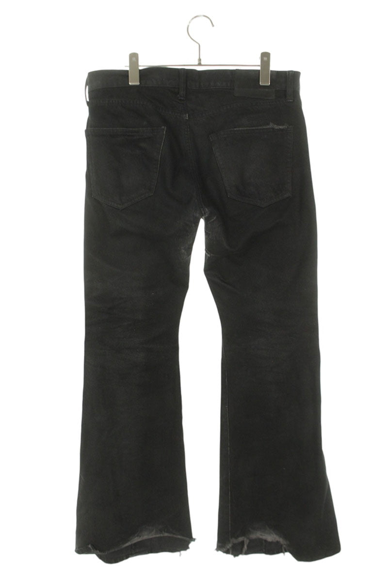 NO MASS PROD. Coated Flare Denim Pants Size 36