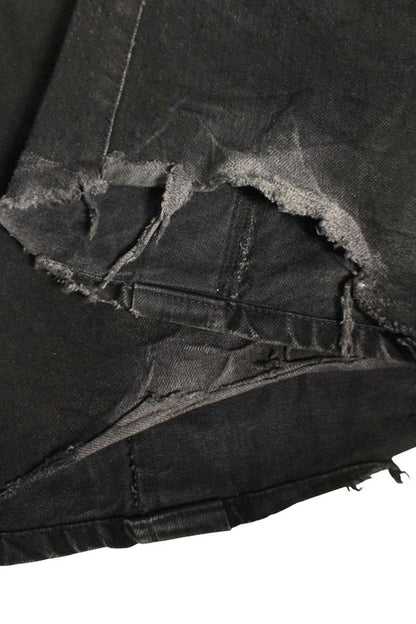 NO MASS PROD. Coated Flare Denim Pants Size 36