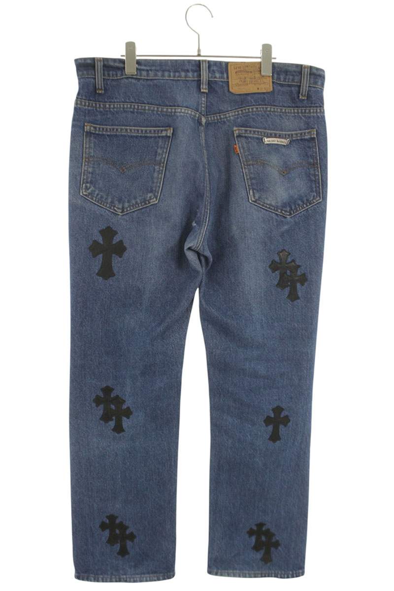 Chrome Hearts Cross Patch Washed Indigo Denim Pants Size 36