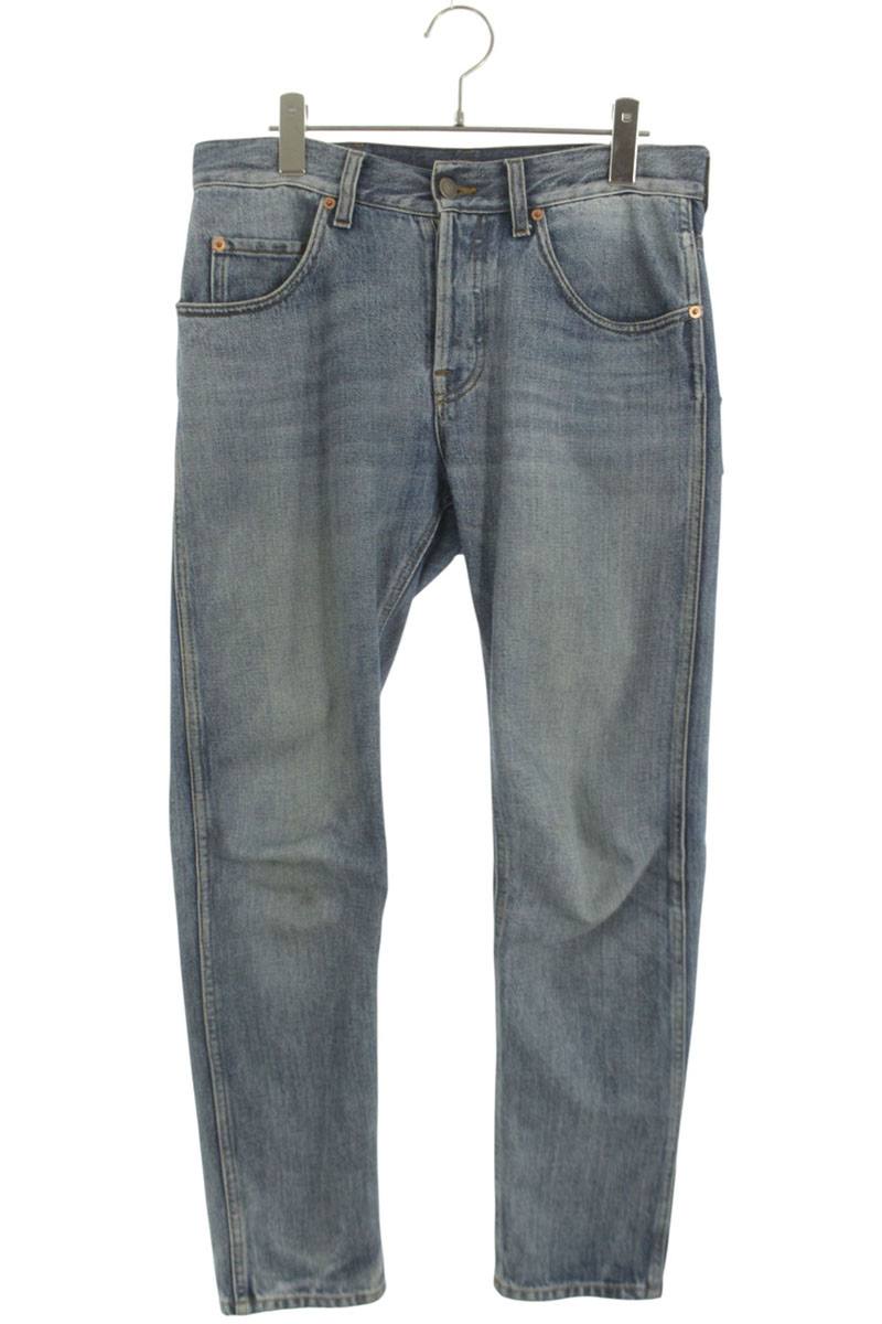 GUCCI Back GG Embroidery Tapered Denim Size 30