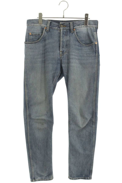 GUCCI Back GG Embroidery Tapered Denim Size 30