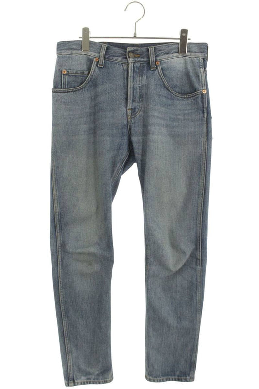 GUCCI Back GG Embroidery Tapered Denim Size 30