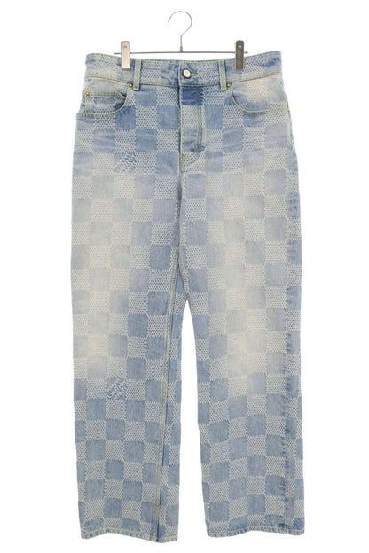 LOUISVUITTON Damier Skate Denim Button Fly Pants Size 33