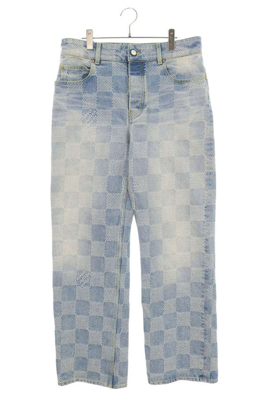 LOUISVUITTON Damier Skate Denim Button Fly Pants Size 33