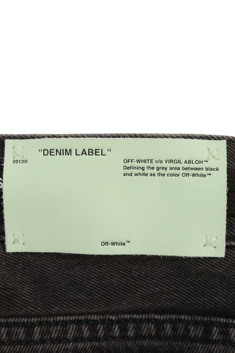 OFF-WHITE Logo Embroidery Washed Denim Size 33