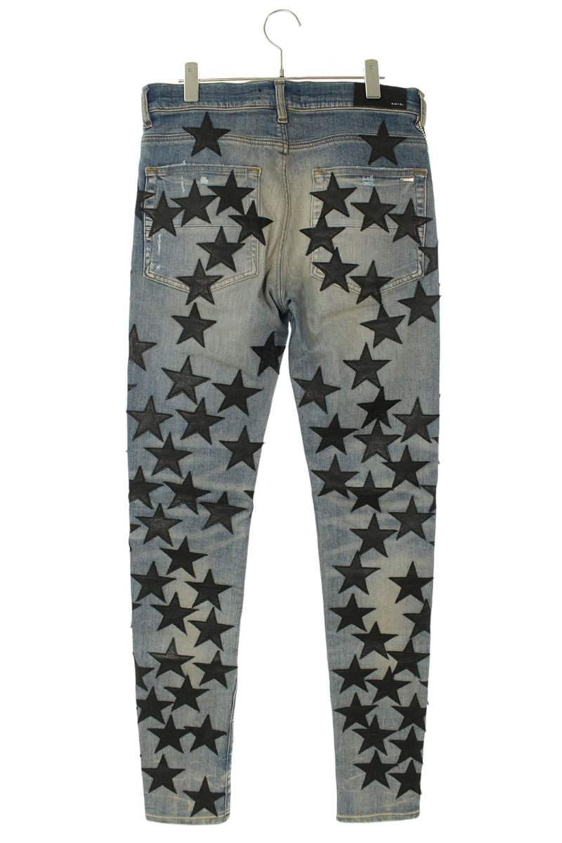 AMIRI Star Patch Washed Denim Pants Multi Size 32