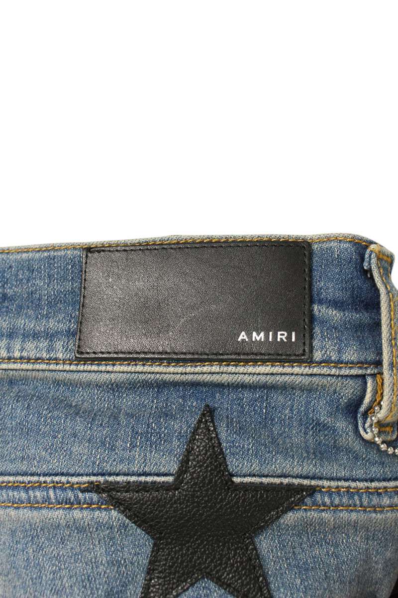 AMIRI Star Patch Washed Denim Pants Multi Size 32