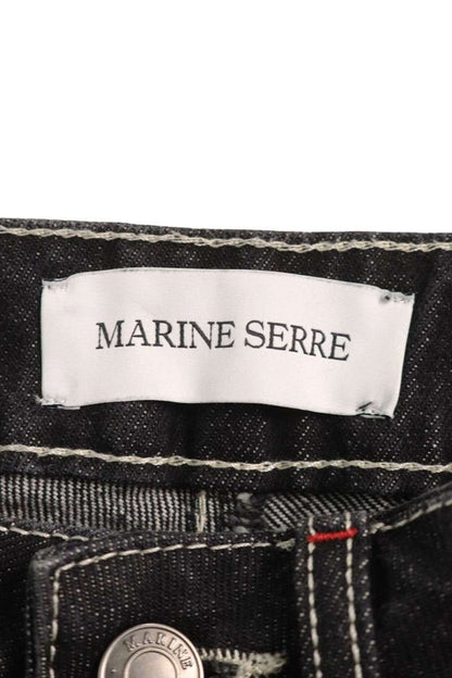 Marine Serre All Over Logo Denim Pants Black Size 32